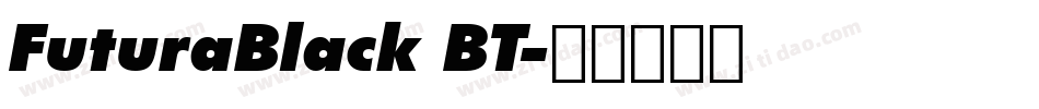 FuturaBlack BT字体转换